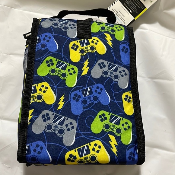 NWT Insulated Lunch Bag blue and green,abstract Fold Down Arctic Zone - Picture 6 of 8